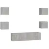 Ensemble de meubles tv 6 pcs Gris béton Aggloméré Vidaxl Concrete grey