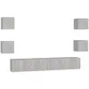 Ensemble de meubles tv 7 pcs Gris béton Aggloméré Vidaxl Concrete grey