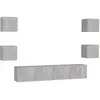 vidaXL Ensemble de meubles TV 6 pcs Gris béton Aggloméré