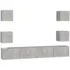 vidaXL Ensemble de meubles TV 6 pcs Gris béton Aggloméré