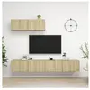 vidaXL Meubles TV 3 pcs Chêne sonoma Bois d'ingénierie3079018