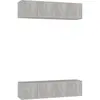 vidaXL Vidaxl Meubles Tv 4 Pcs Gris Béton 80x30x30 Cm Bois D'ingénierie