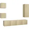 vidaXL Ensemble de meuble TV 5 pcs Chêne sonoma Bois d'ingénierie3079011