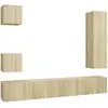 vidaXL Vidaxl Ensemble De Meubles Tv 5 Pcs Chêne Sonoma Bois D'ingénierie