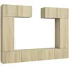 vidaXL Vidaxl Ensemble De Meuble Tv 6 Pcs Chêne Sonoma Bois D'ingénierie