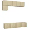 vidaXL Ensemble de meuble TV 5 pcs Chêne sonoma Aggloméré