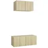 Ensemble de meuble tv 2 pcs Chêne sonoma Aggloméré Vidaxl Chêne sonoma