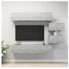 vidaXL Ensemble de meuble TV 6 pcs Gris béton Aggloméré