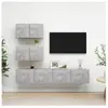 Ensemble de meuble tv 4 pcs Gris béton Aggloméré Vidaxl Concrete grey
