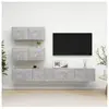 Ensemble de meuble tv 4 pcs Gris béton Aggloméré Vidaxl Concrete grey