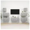vidaXL Ensemble de meuble TV 7 pcs Gris béton Aggloméré