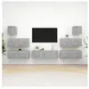 vidaXL Ensemble de meuble TV 7 pcs Gris béton Aggloméré