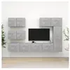 vidaXL Vidaxl Ensemble De Meubles Tv 6 Pcs Gris Béton Bois D'ingénierie