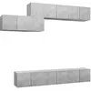 Ensemble de meuble tv 7 pcs Gris béton Aggloméré Vidaxl Concrete grey