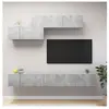 vidaXL Ensemble de meuble TV 6 pcs Gris béton Aggloméré