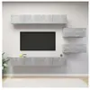 Ensemble de meuble tv 6 pcs Gris béton Aggloméré Vidaxl Concrete grey