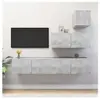 Ensemble de meuble tv 4 pcs Gris béton Aggloméré Vidaxl Concrete grey