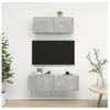 Ensemble de meuble tv 2 pcs Gris béton Aggloméré Vidaxl Concrete grey