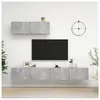 vidaXL Meubles TV 3 pcs Gris béton Aggloméré