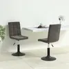 vidaXL Chaises pivotantes de salle à manger 2 pcs Gris foncé Velours