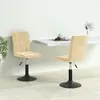 vidaXL Chaises pivotantes à manger lot de 2 crème velours