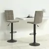 vidaXL Tabourets de bar lot de 2 gris clair velours