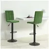 vidaXL Tabourets de bar 2 pcs Vert foncé Velours