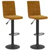 vidaXL Tabourets de bar 2 pcs Marron Velours