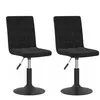 vidaXL Chaises pivotantes à manger lot de 2 noir velours