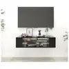vidaXL Meuble TV suspendu Noir 100x30x26,5 cm Aggloméré