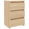 vidaXL Tables de chevet 2 pcs Chêne sonoma 40x35x62,5 cm Aggloméré