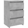 vidaXL Table de chevet Gris béton 40x35x62,5 cm Aggloméré