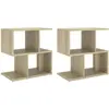 vidaXL Tables de chevet 2 pcs Chêne sonoma 50x30x51,5 cm Aggloméré