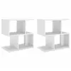 vidaXL Tables de chevet 2 pcs Blanc 50x30x51,5 cm Aggloméré