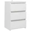 vidaXL Table de chevet Blanc 40x35x62,5 cm Aggloméré