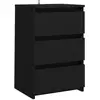 vidaXL Table de chevet Noir 40x35x62,5 cm Aggloméré