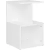 vidaXL Table de chevet Blanc 35x35x55 cm Aggloméré