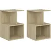 vidaXL Tables de chevet 2 pcs Chêne sonoma 35x35x55 cm Aggloméré