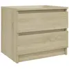 vidaXL Table de chevet Chêne sonoma 50x39x43,5 cm Aggloméré