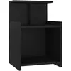 vidaXL Tables de chevet 2 pcs Noir 40x35x60 cm Aggloméré