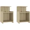 vidaXL Tables de chevet 2 pcs Chêne sonoma 40x35x60 cm Aggloméré