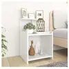 vidaXL Table de chevet Blanc 40x35x60 cm Aggloméré
