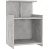 vidaXL Table de chevet Gris béton 40x35x60 cm Aggloméré