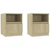 vidaXL Tables de chevet 2 pcs Chêne sonoma 40x40x50 cm Aggloméré