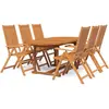 vidaXL Ensemble à manger de jardin 7 pcs Bois d'acacia massif