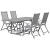 vidaXL Ensemble à manger de jardin 5 pcs Bois d'acacia massif