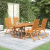vidaXL Ensemble à manger de jardin 5 pcs Bois d'acacia massif