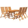 vidaXL Ensemble à manger de jardin 7 pcs Bois d'acacia massif
