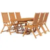 vidaXL Ensemble à manger de jardin 7 pcs Bois d'acacia massif