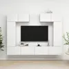 vidaXL Vidaxl Ensemble De Meuble Tv 6 Pcs Blanc Bois D'ingénierie